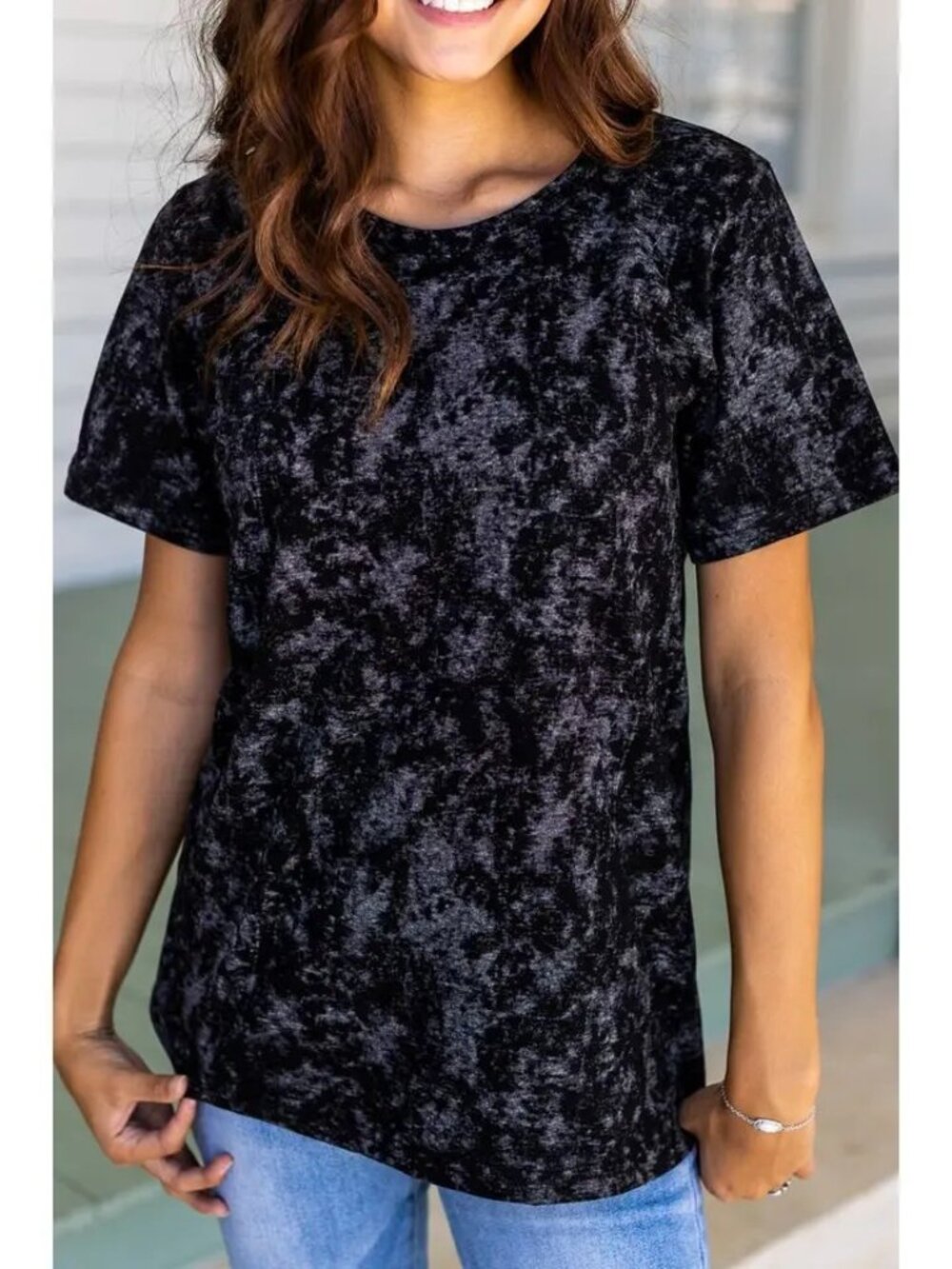 Deep Dive - Acid Wash Black T-Shirt